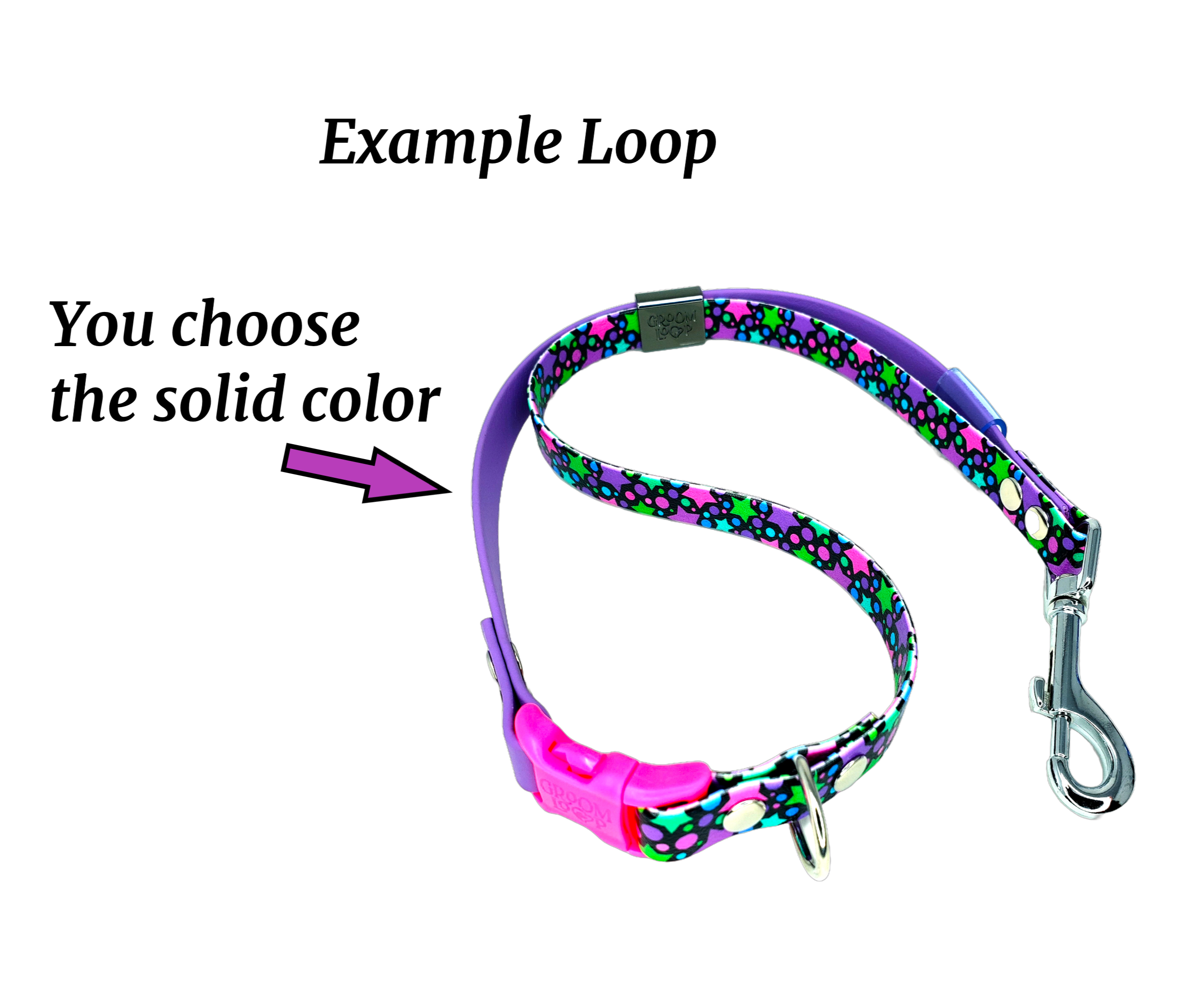 Rainbow Valentine BioThane® Grooming Loop